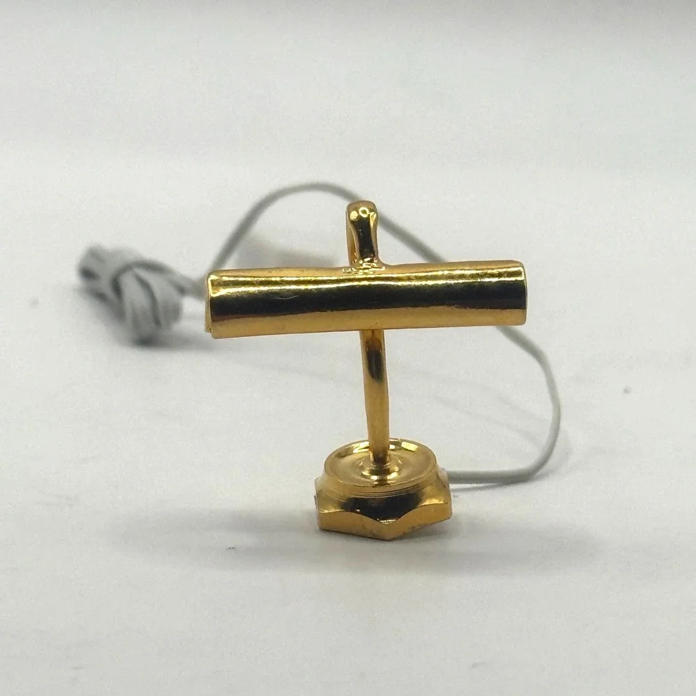 Dollhouse Miniature Brass Picture Light Electric Plug In 1:12 Scale